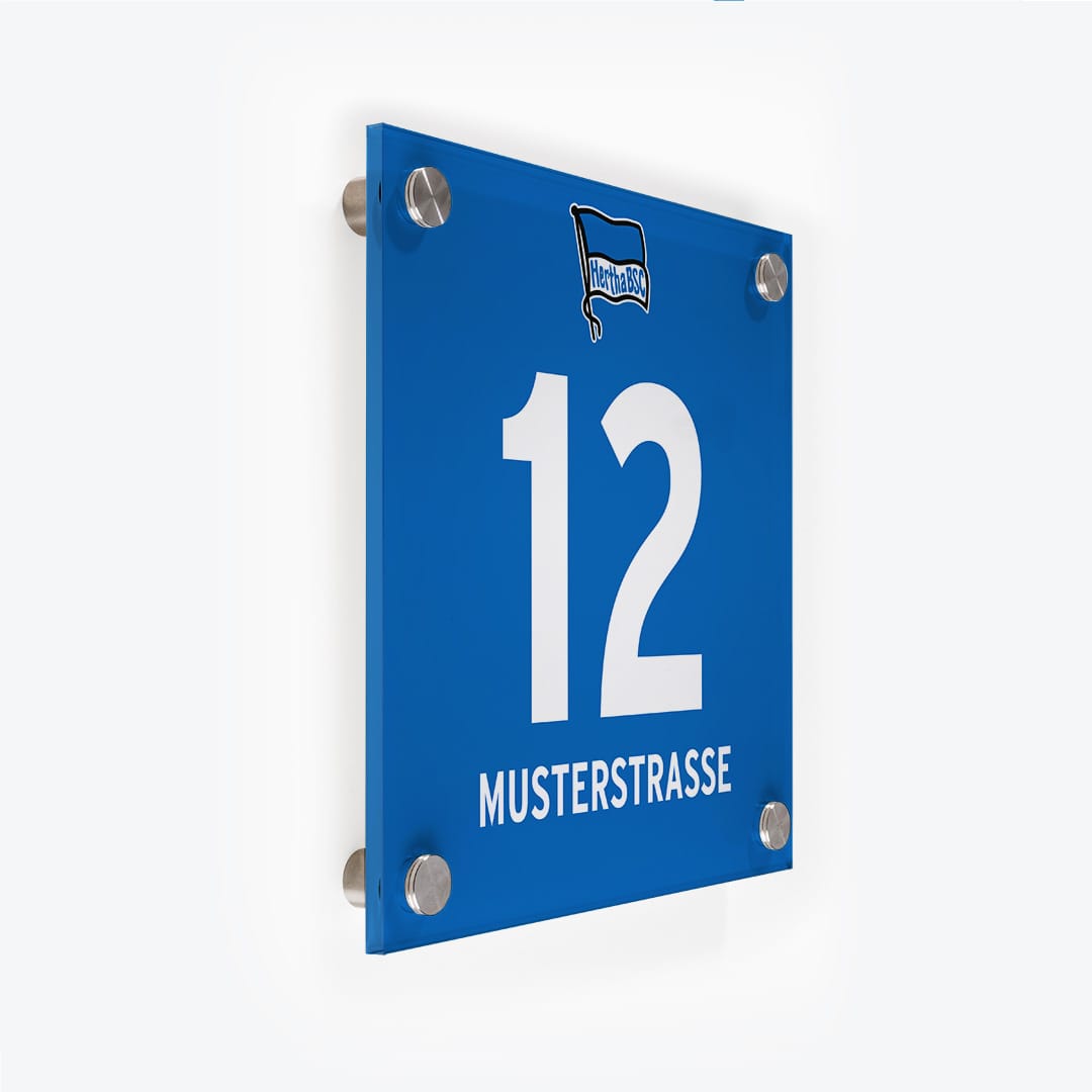 Fussball Türschild BSC Hertha BSC Berlin - Design 2 als Acrylglas-Schild