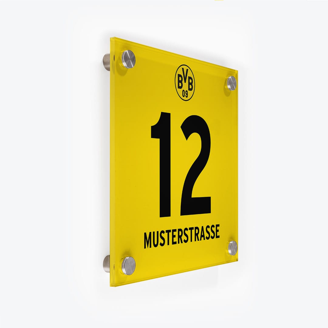 Fussball Türschild BVB Borussia Dortmund - Design 4 als Acrylglas-Schild