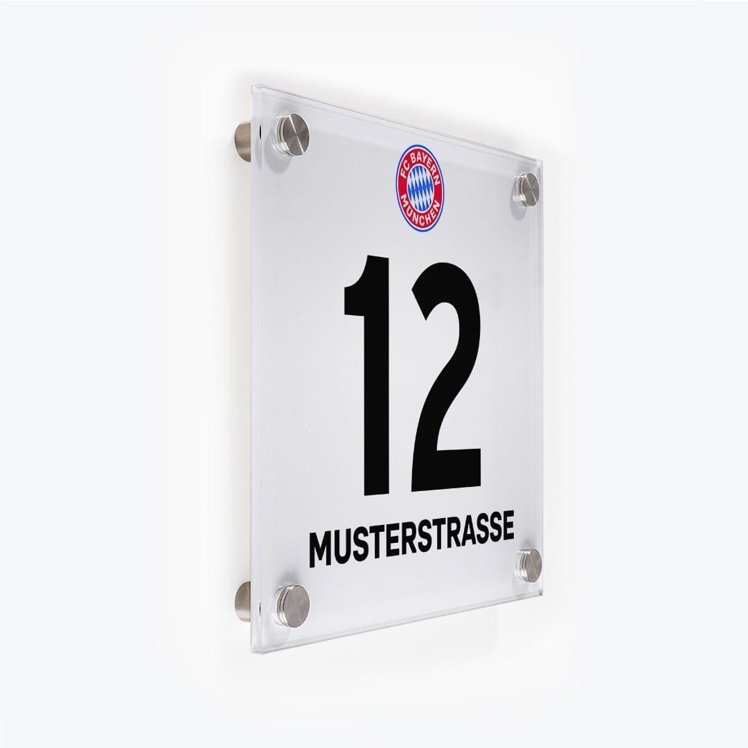 Fussball Türschild FCB FC Bayern München - Design 2 als Acrylglas-Schild