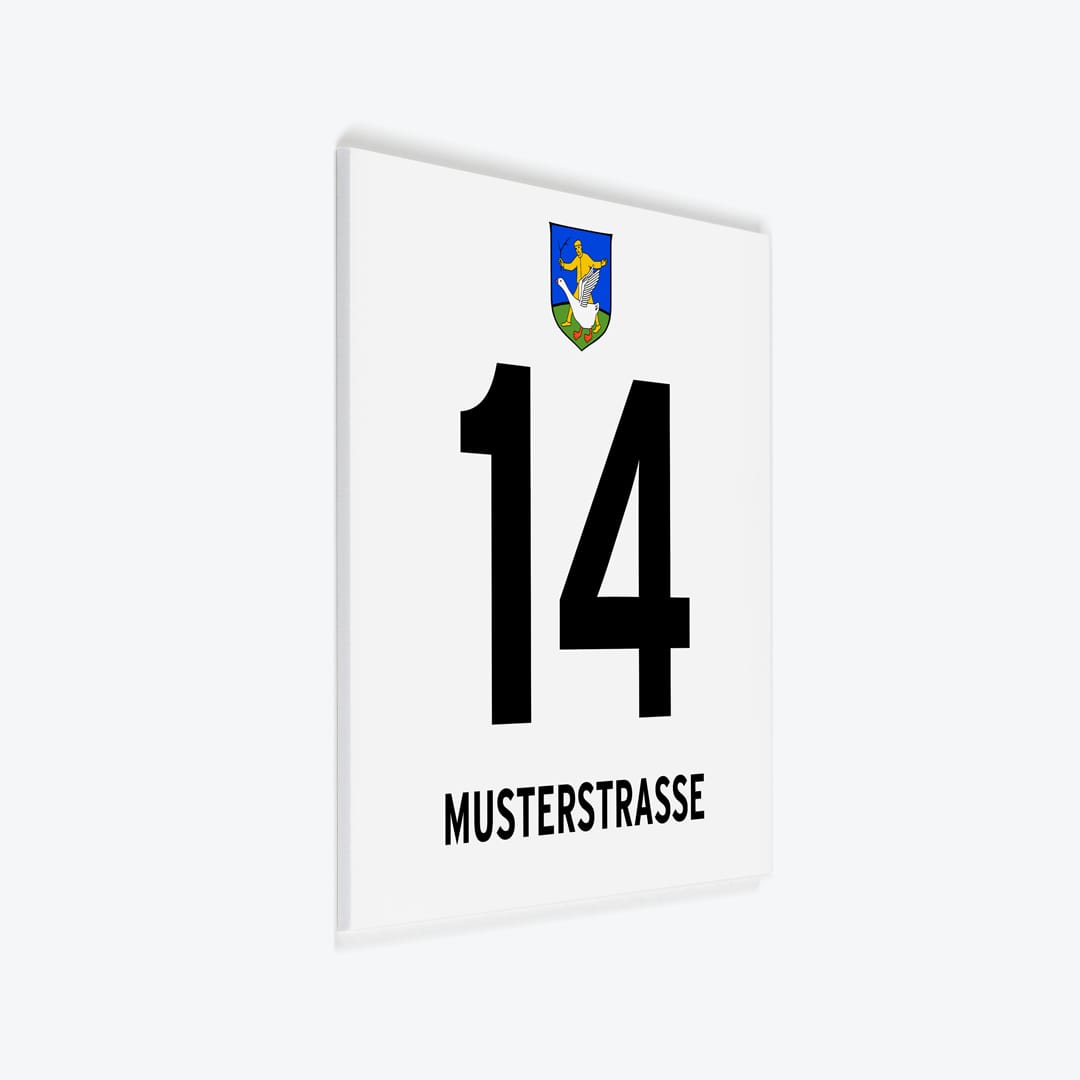 Gemeindeschild 2230 Gänserndorf als PVC-Schild