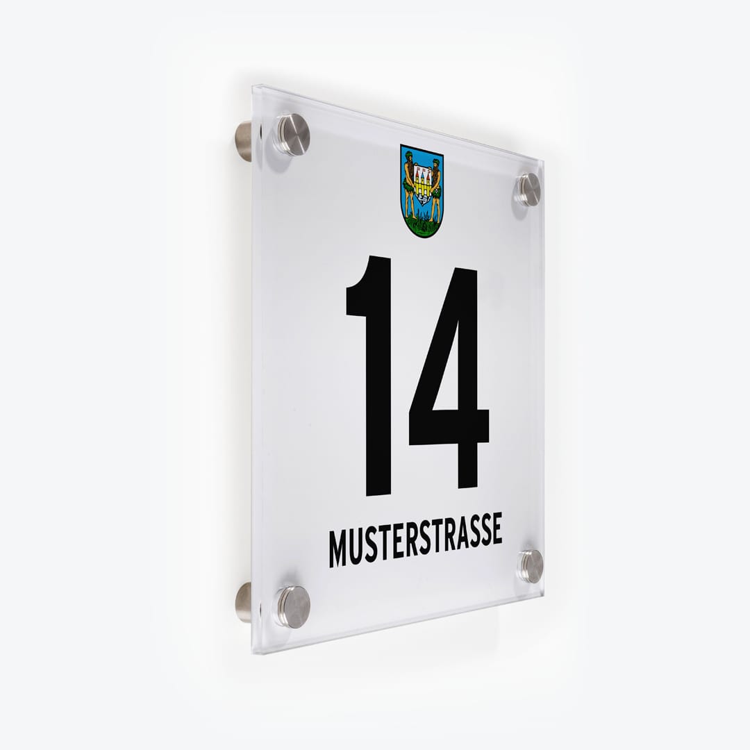 Gemeindeschild 2320 Schwechat als Acrylglas-Schild