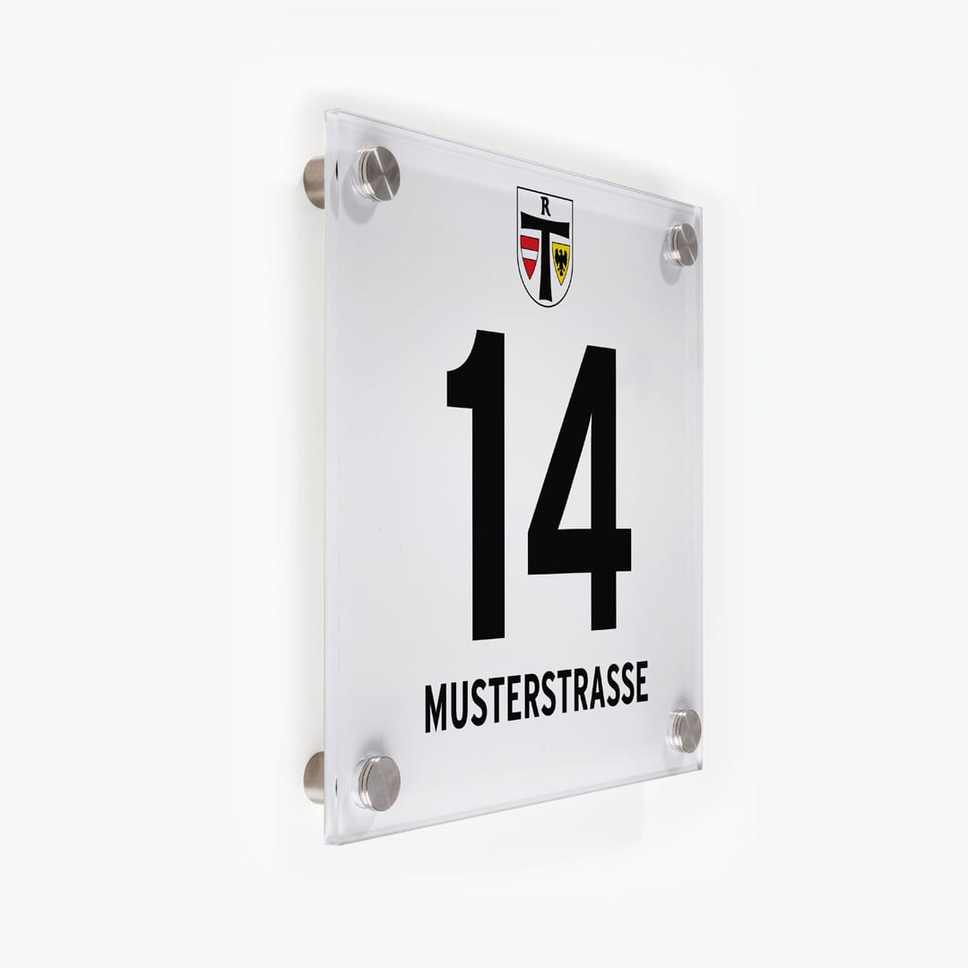 Gemeindeschild 3430 Tulln an der Donau als Acrylglas-Schild