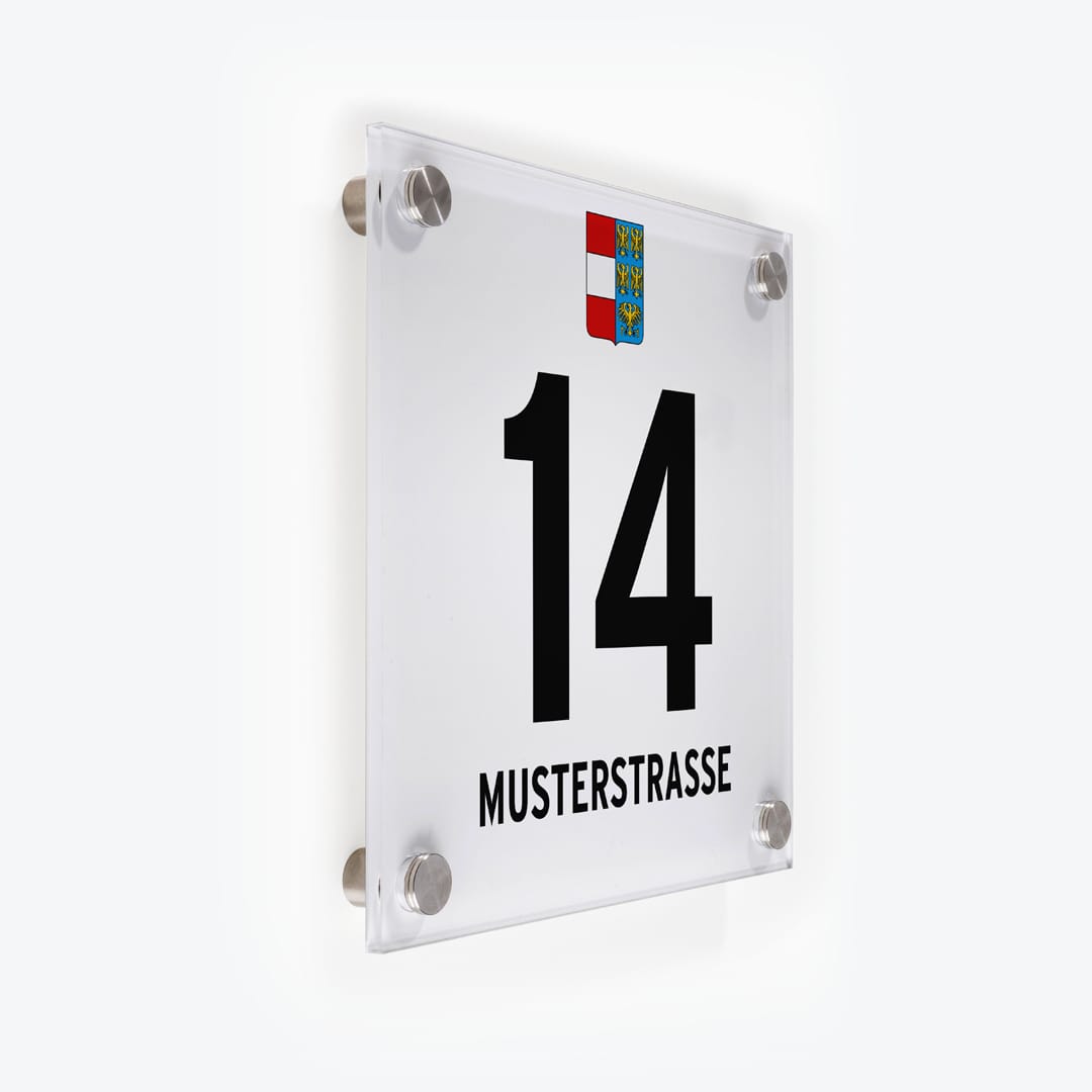 Gemeindeschild 3910 Zwettl als Acrylglas-Schild