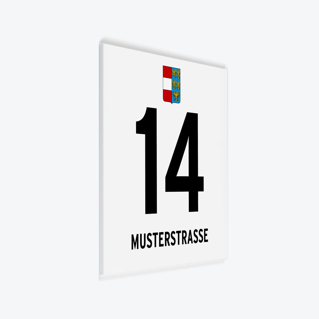 Gemeindeschild 3910 Zwettl als PVC-Schild