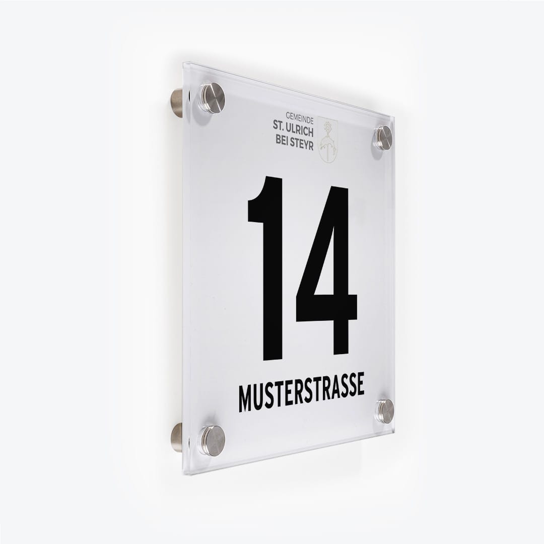 Gemeindeschild 4400 St. Ulrich als Acrylglas-Schild