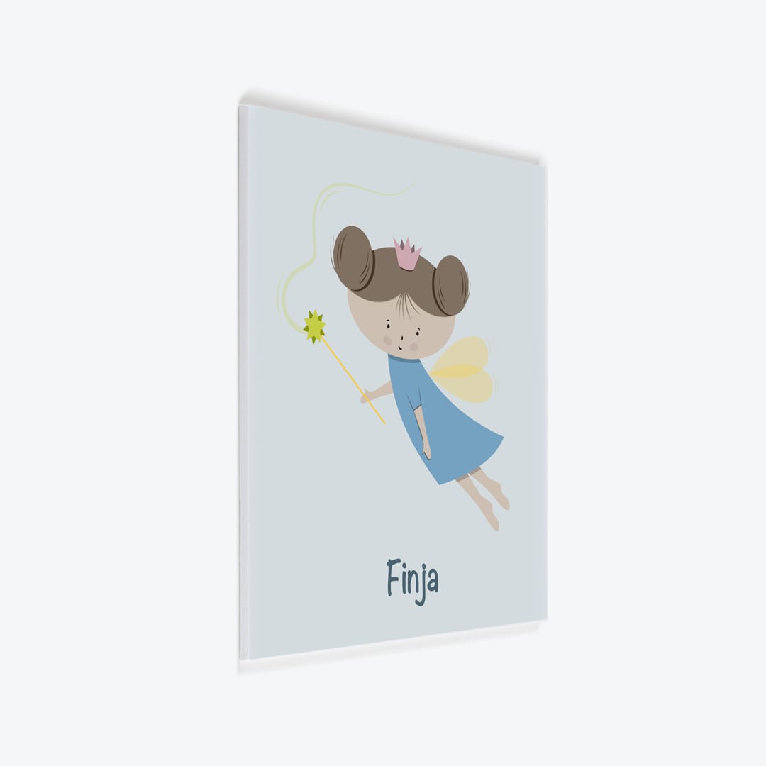 Türschild Kinderzimmer Fee mit Krone als PVC-Schild