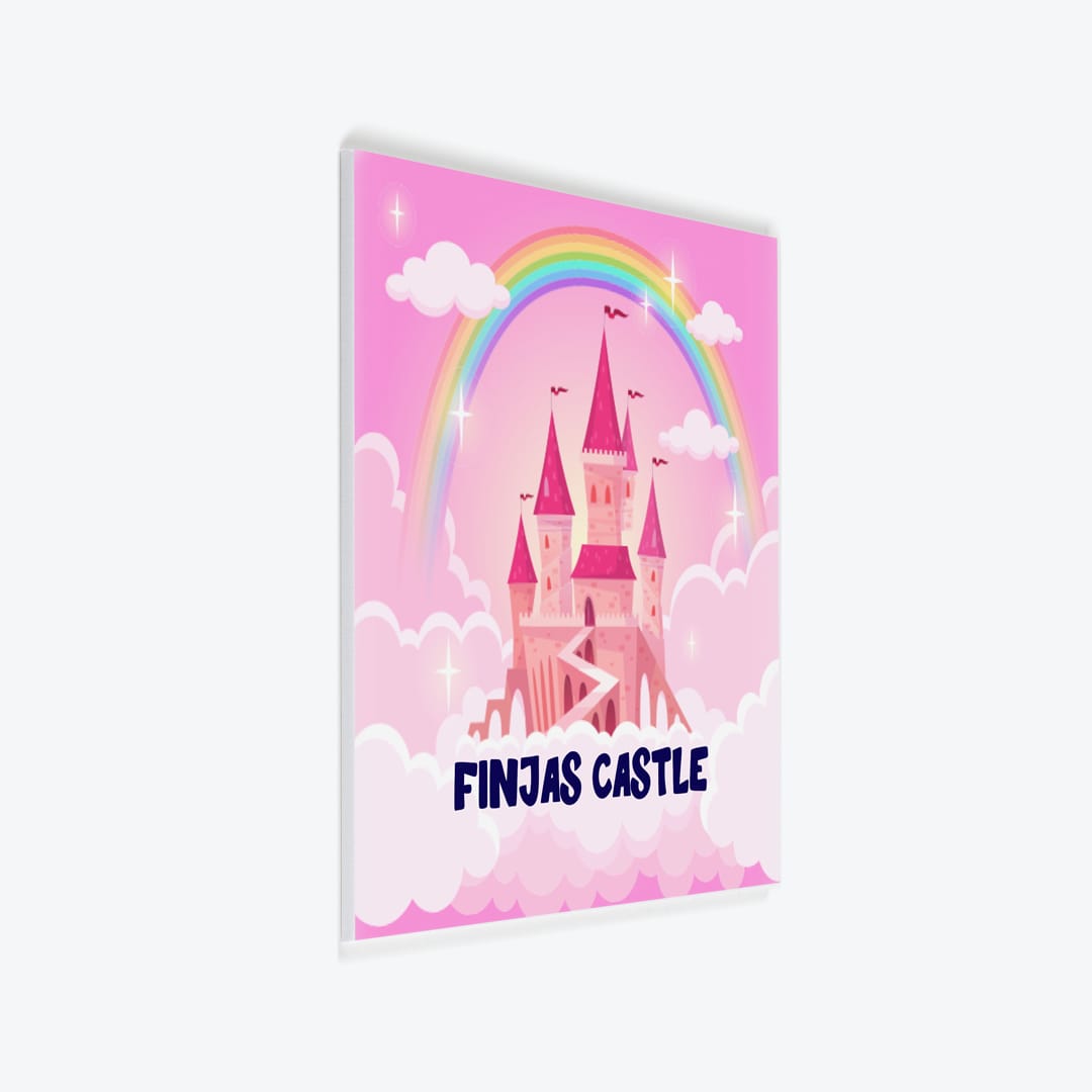 Türschild Kinderzimmer Schloss rosa als PVC-Schild