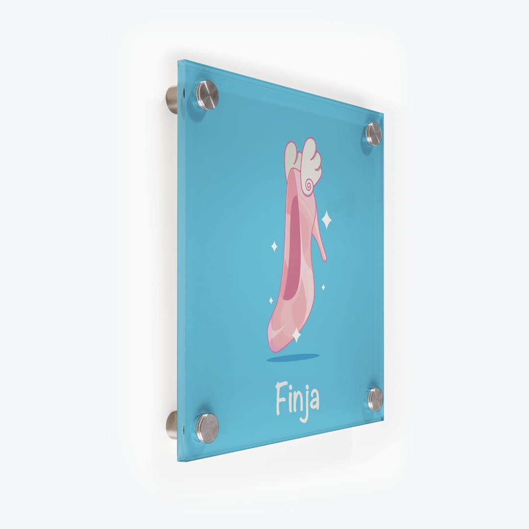 Türschild Kinderzimmer Flügelschuh als Acrylglas-Schild
