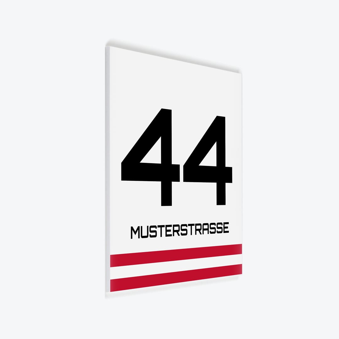Türschild Banderole rot-weiss-rot | Design 4 als PVC-Schild