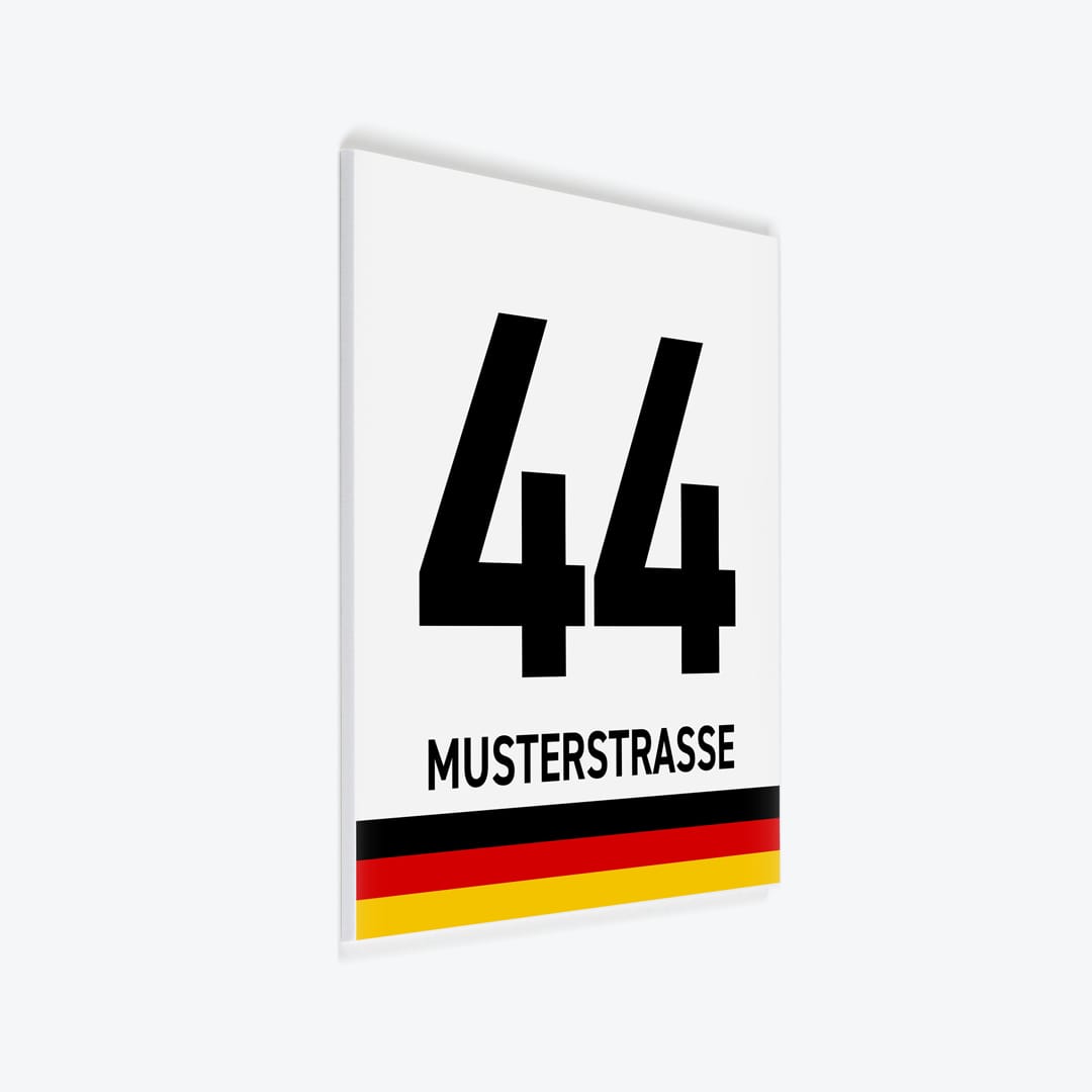 Türschild Banderole schwarz-rot-gold | Design 1 als PVC-Schild