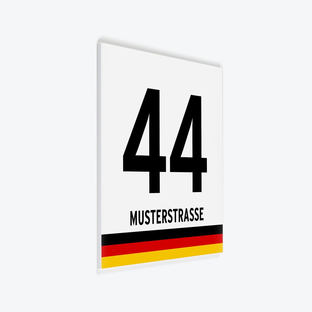 Türschild Banderole schwarz-rot-gold | Design 2 als PVC-Schild