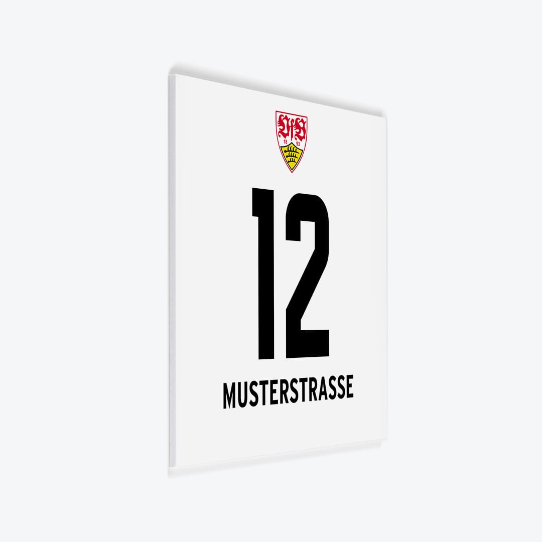 Fussball Türschild VFB Stuttgart - Design 3 als PVC-Schild