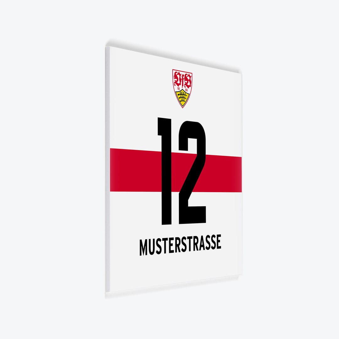 Fussball Türschild VFB Stuttgart - Design 4 als PVC-Schild
