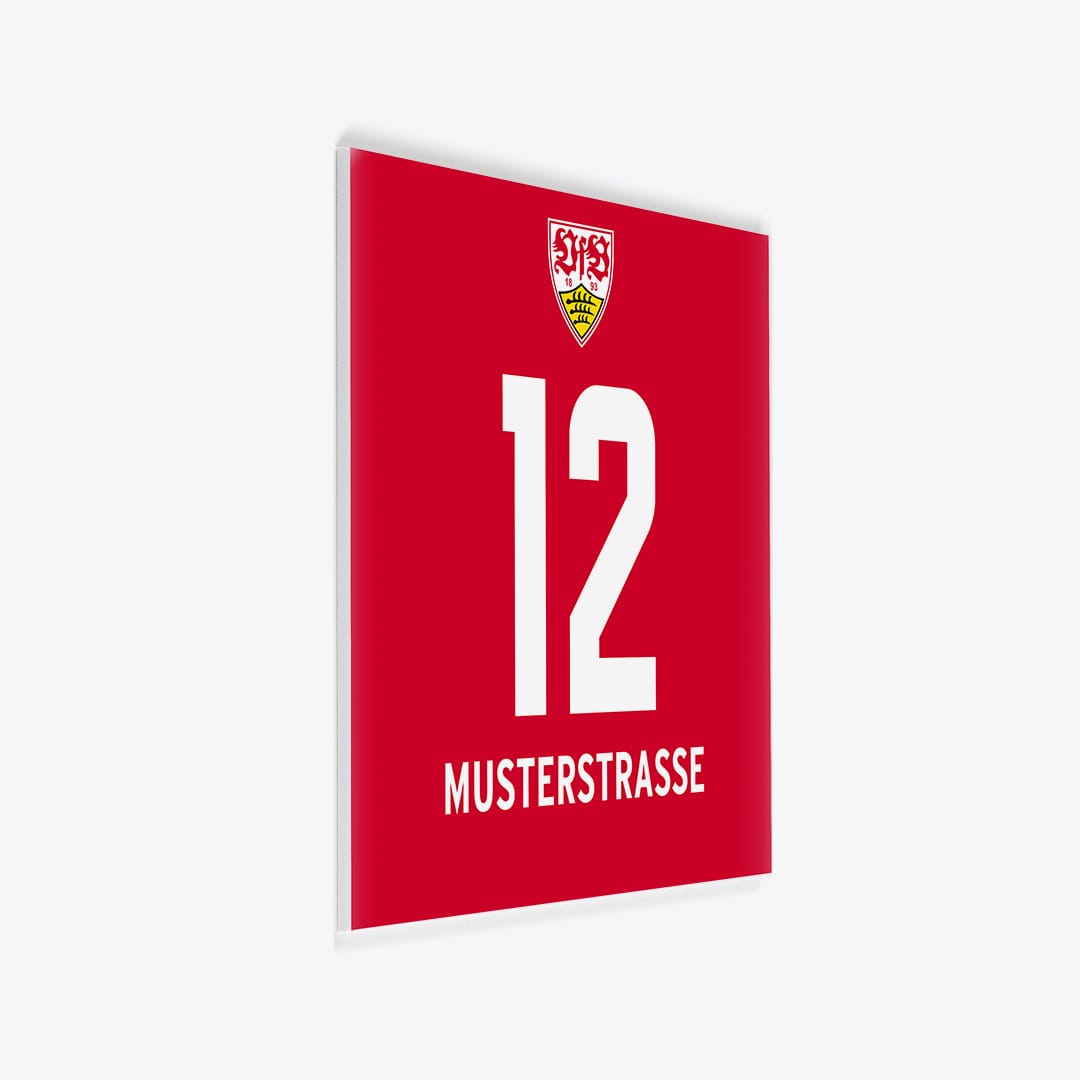 Fussball Türschild VFB Stuttgart - Design 5 als PVC-Schild