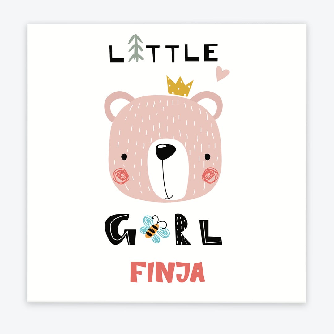 Türschild Kinderzimmer Bär Little-Girl