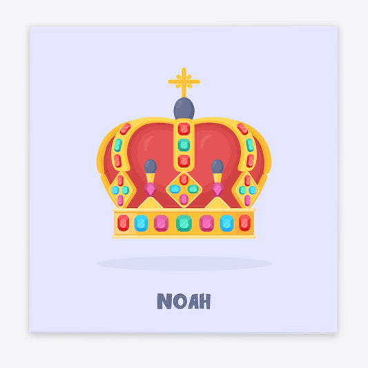 Türschild Kinderzimmer Krone flieder-rot