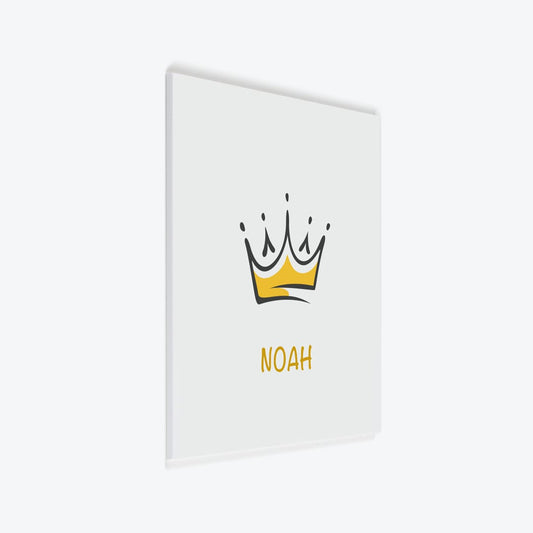 Türschild Kinderzimmer Krone weiss-gold