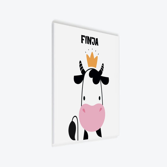 Türschild Kinderzimmer Kuh mit Krone