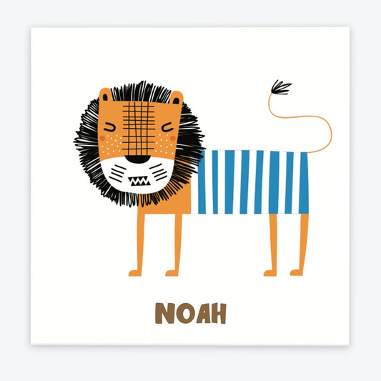 Türschild Kinderzimmer Löwe stehend