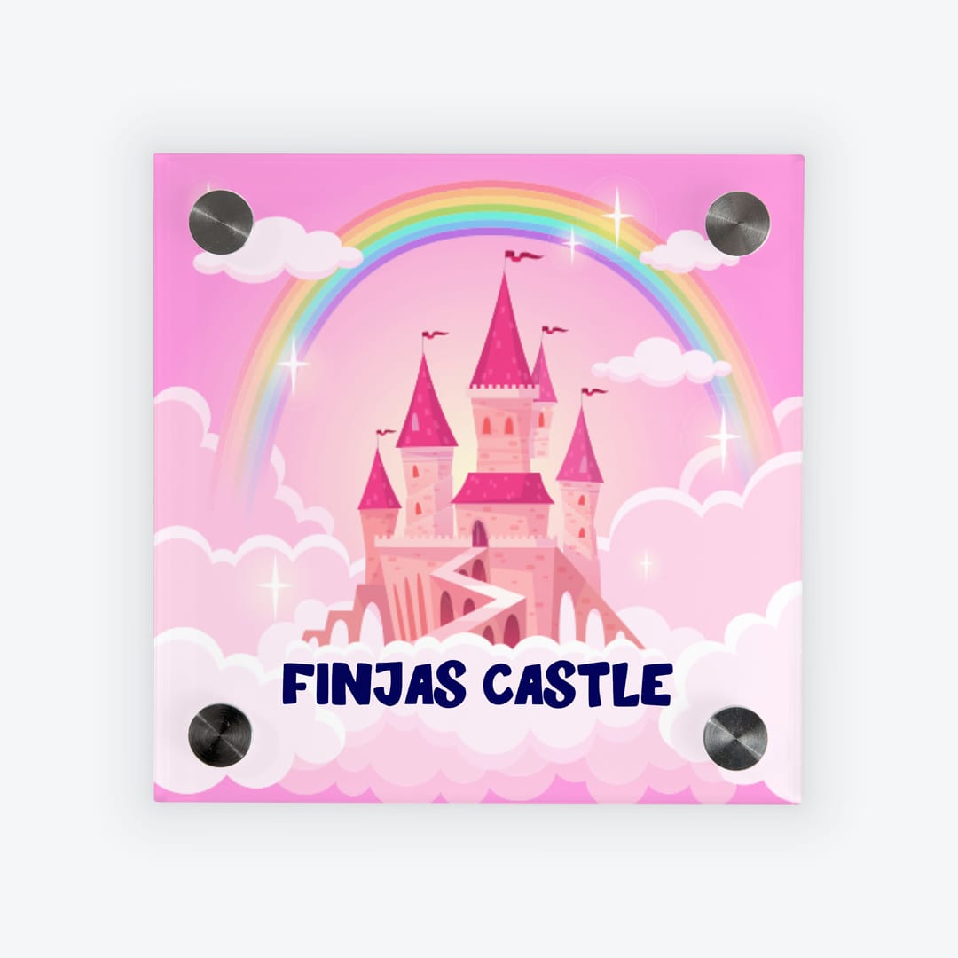 Türschild Kinderzimmer Schloss rosa