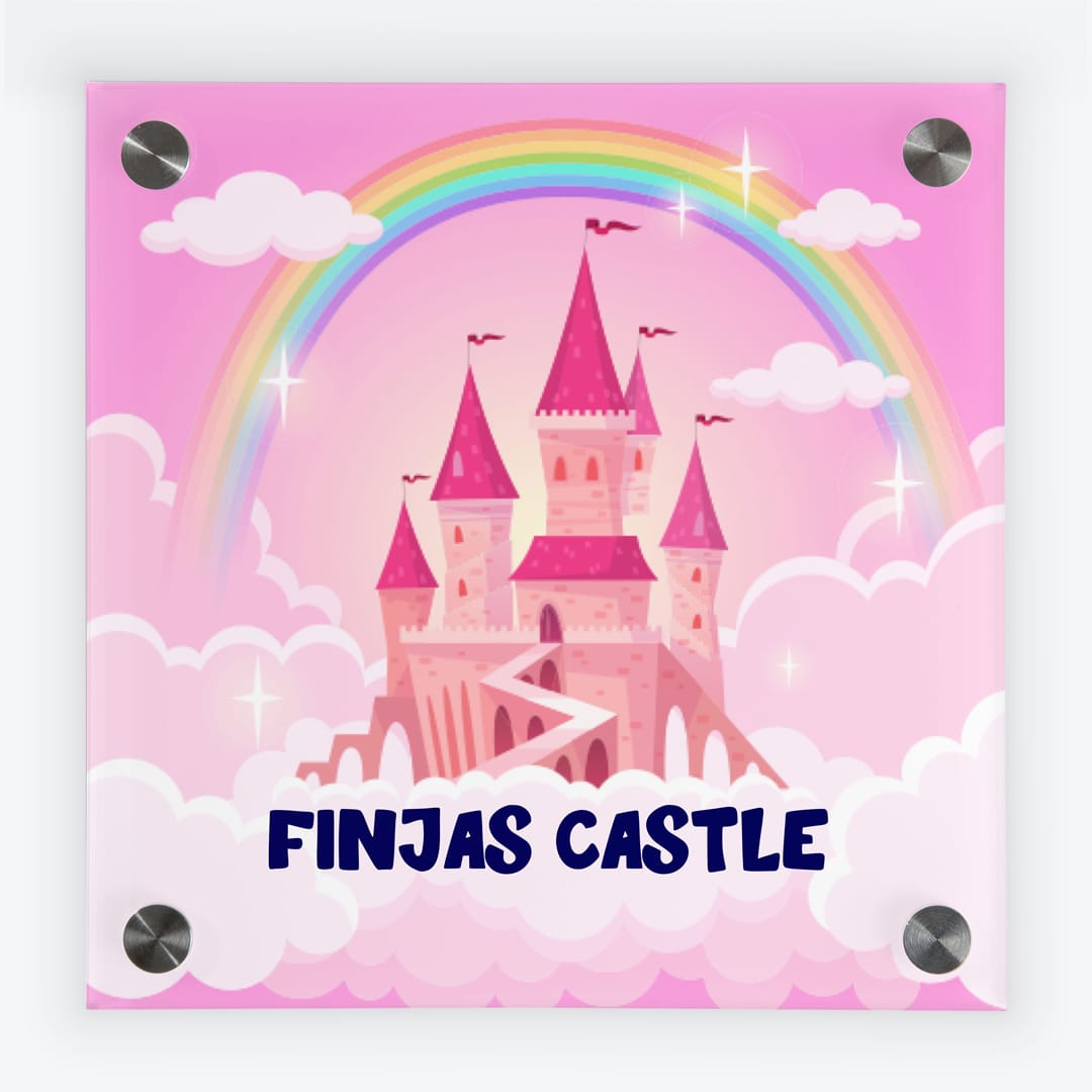 Türschild Kinderzimmer Schloss rosa