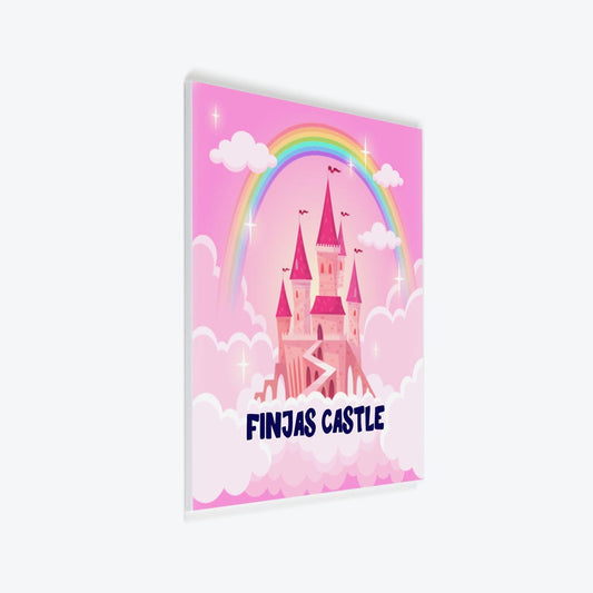 Türschild Kinderzimmer Schloss rosa