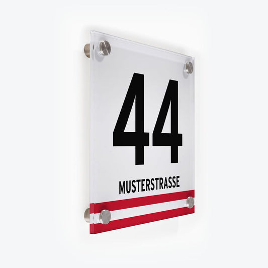 Türschild Banderole rot-weiss-rot | Design 2