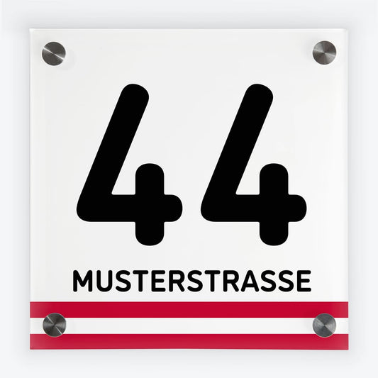 Türschild Banderole rot-weiss-rot | Design 3