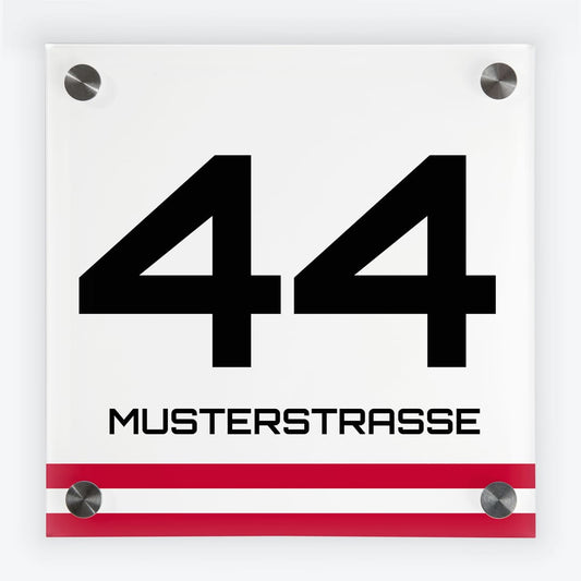 Türschild Banderole rot-weiss-rot | Design 4