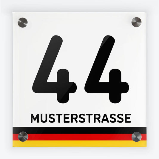 Türschild Banderole schwarz-rot-gold | Design 3