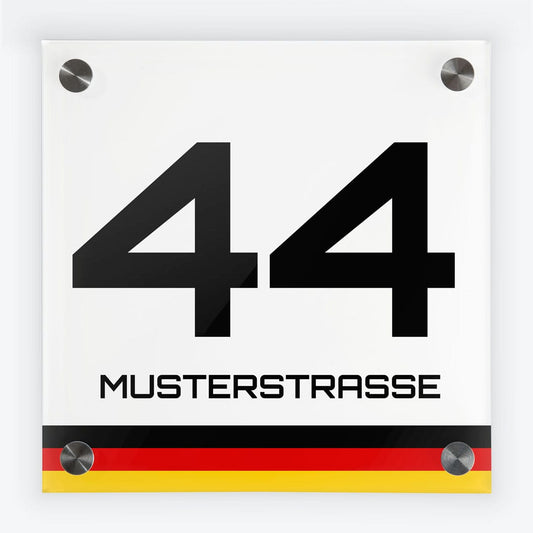 Türschild Banderole schwarz-rot-gold | Design 4