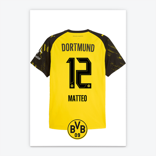 Fussball Türschild BVB Borussia Dortmund - Heimtrikot 2025/2026