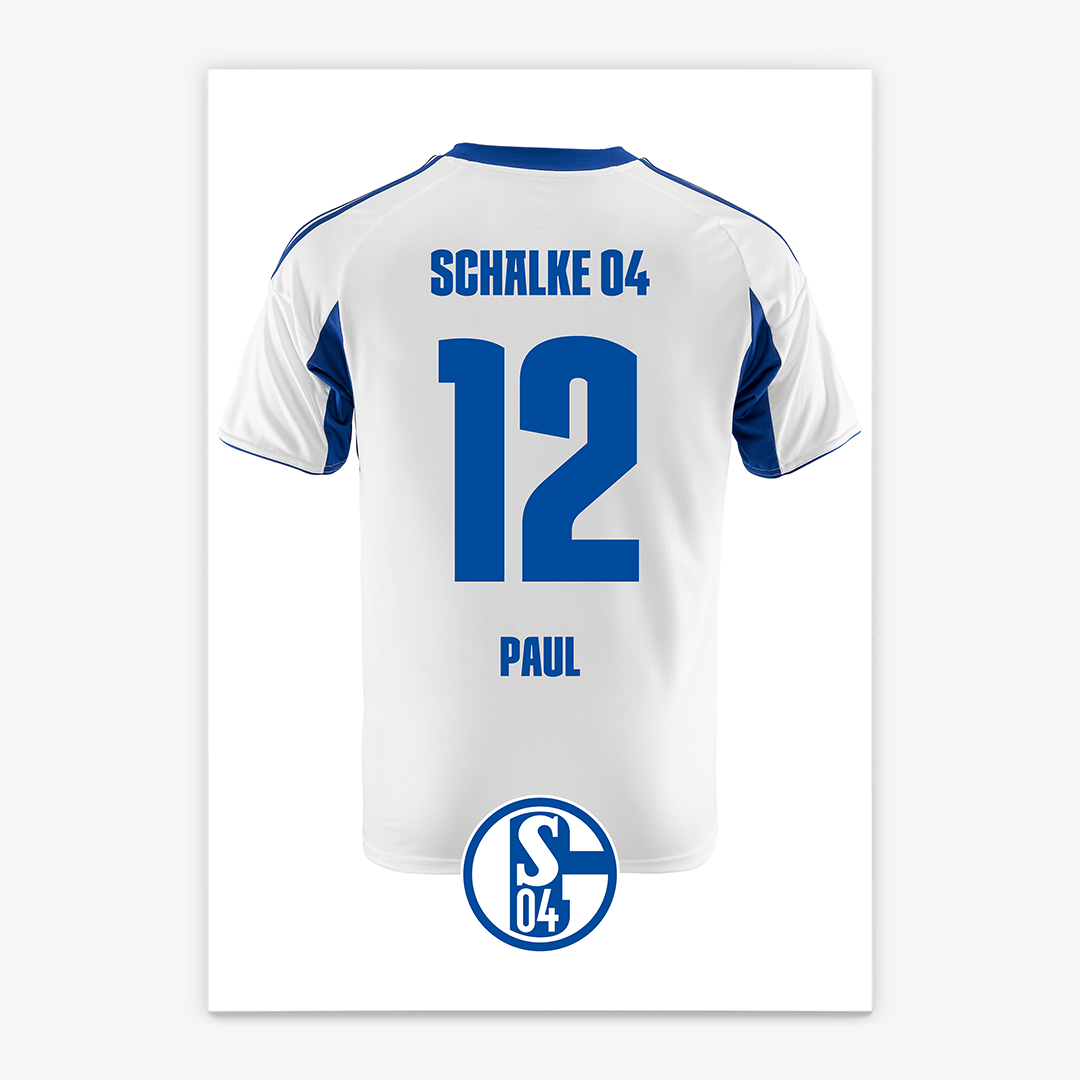Fussball Türschild S04 Schalke 04 - Auswärtstrikot 2025/2026