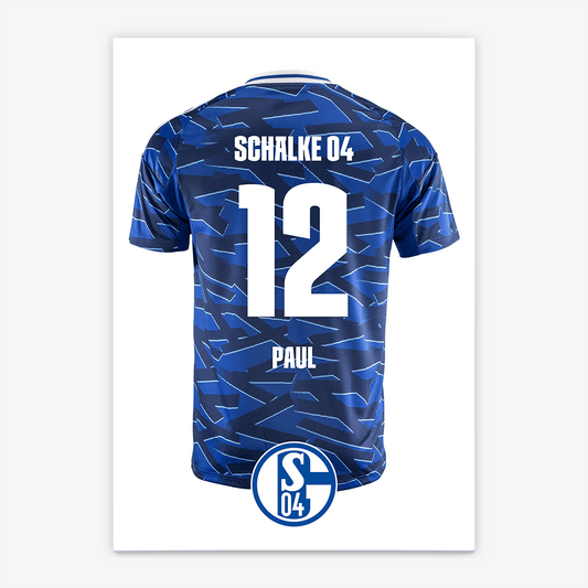 Fussball Türschild S04 Schalke 04 - Heimtrikot 2025/2026