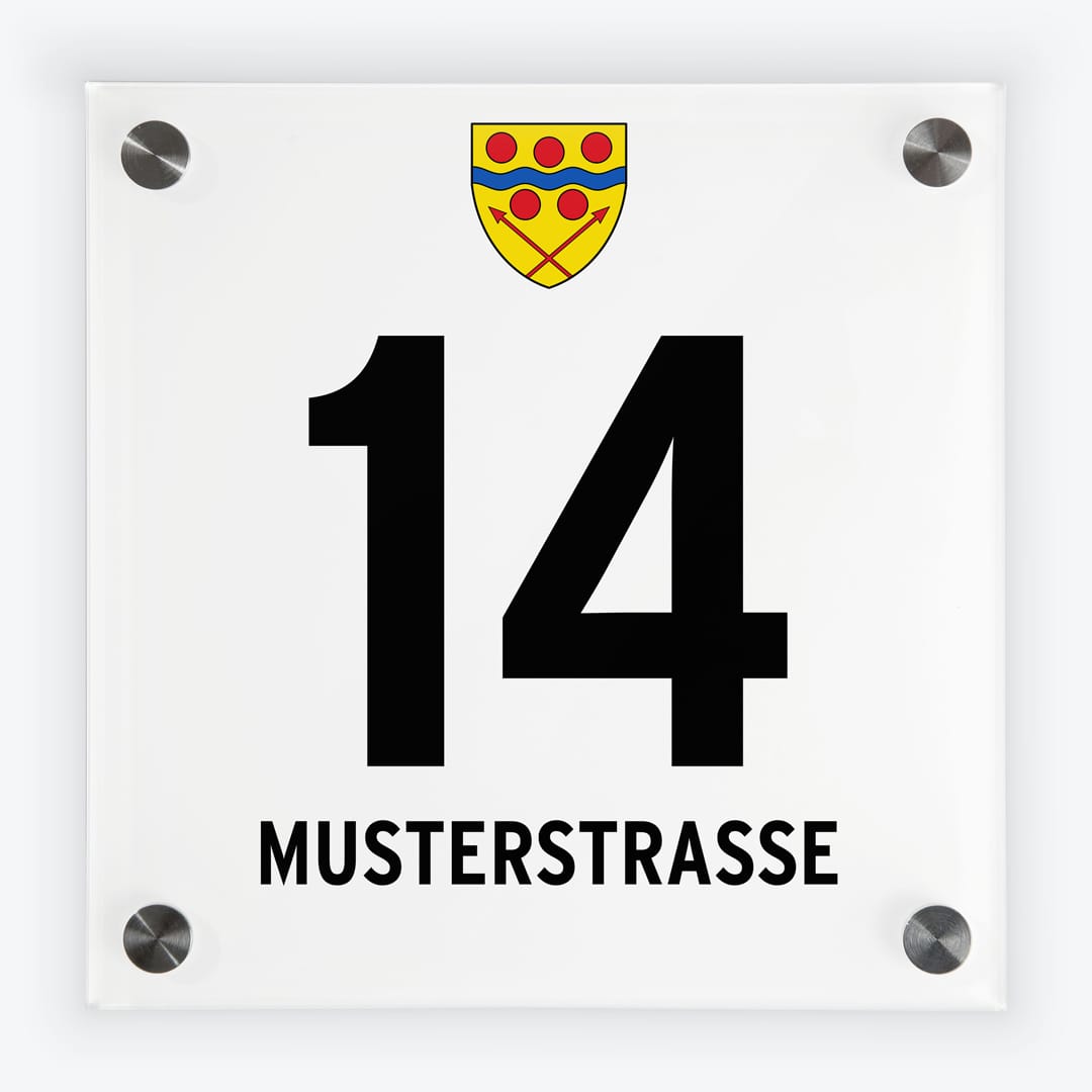 Haustürschilder im Gemeindedesign von 2201 Gerasdorf