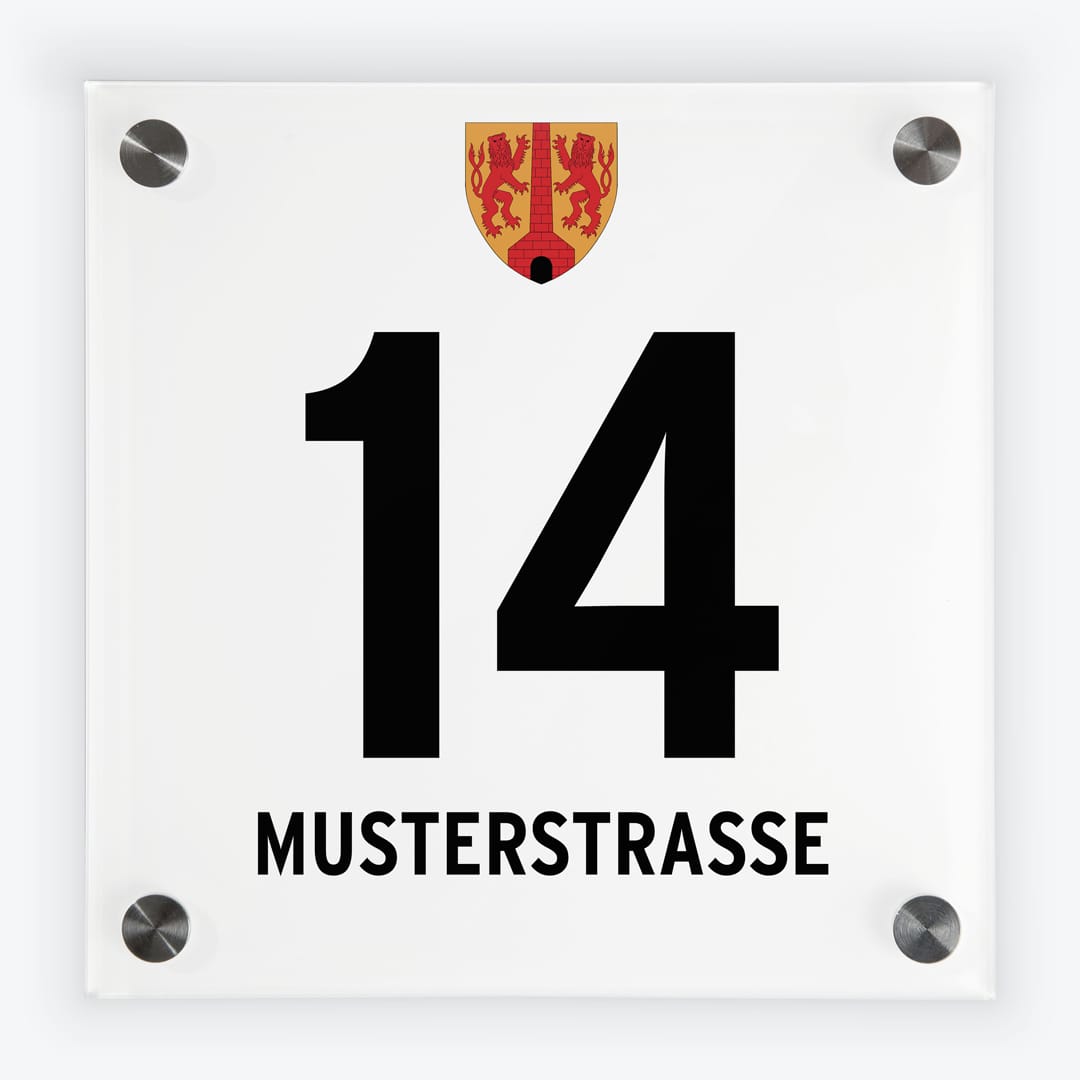 Haustürschilder im Gemeindedesign von 2333 Leopoldsdorf
