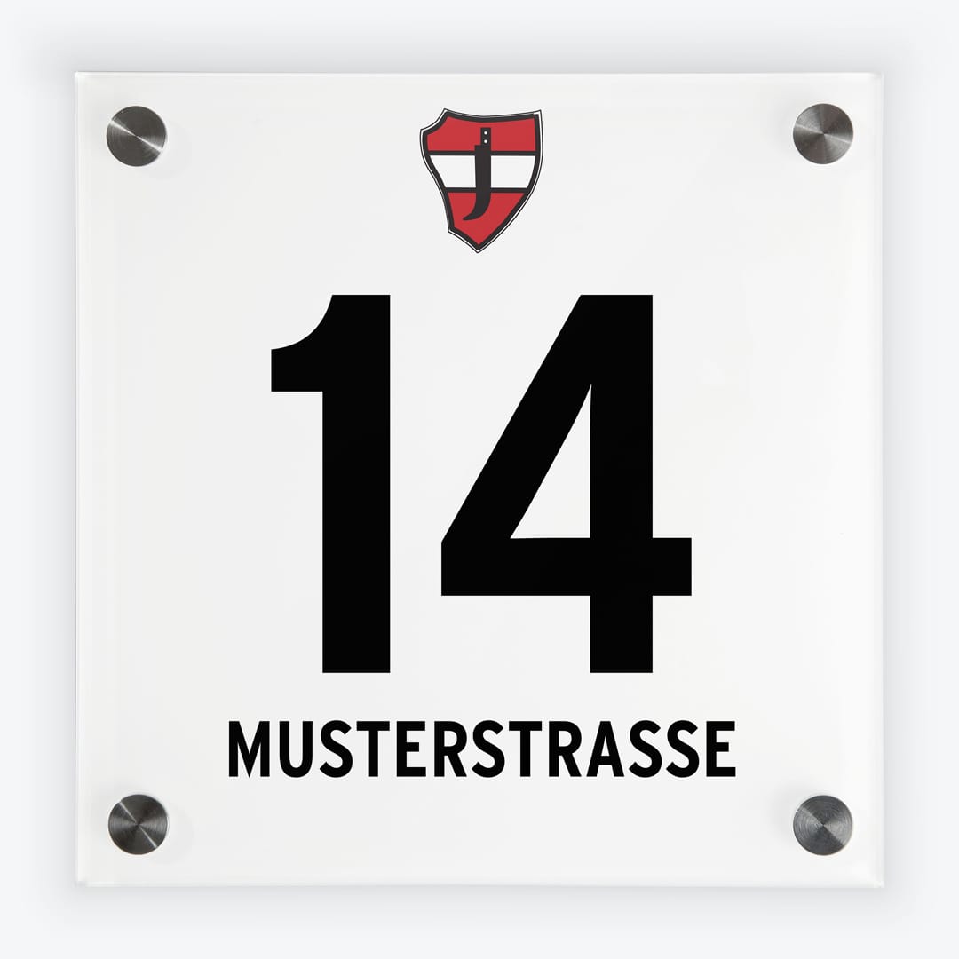 Haustürschilder im Gemeindedesign von 2345 Brunn am Gebirge