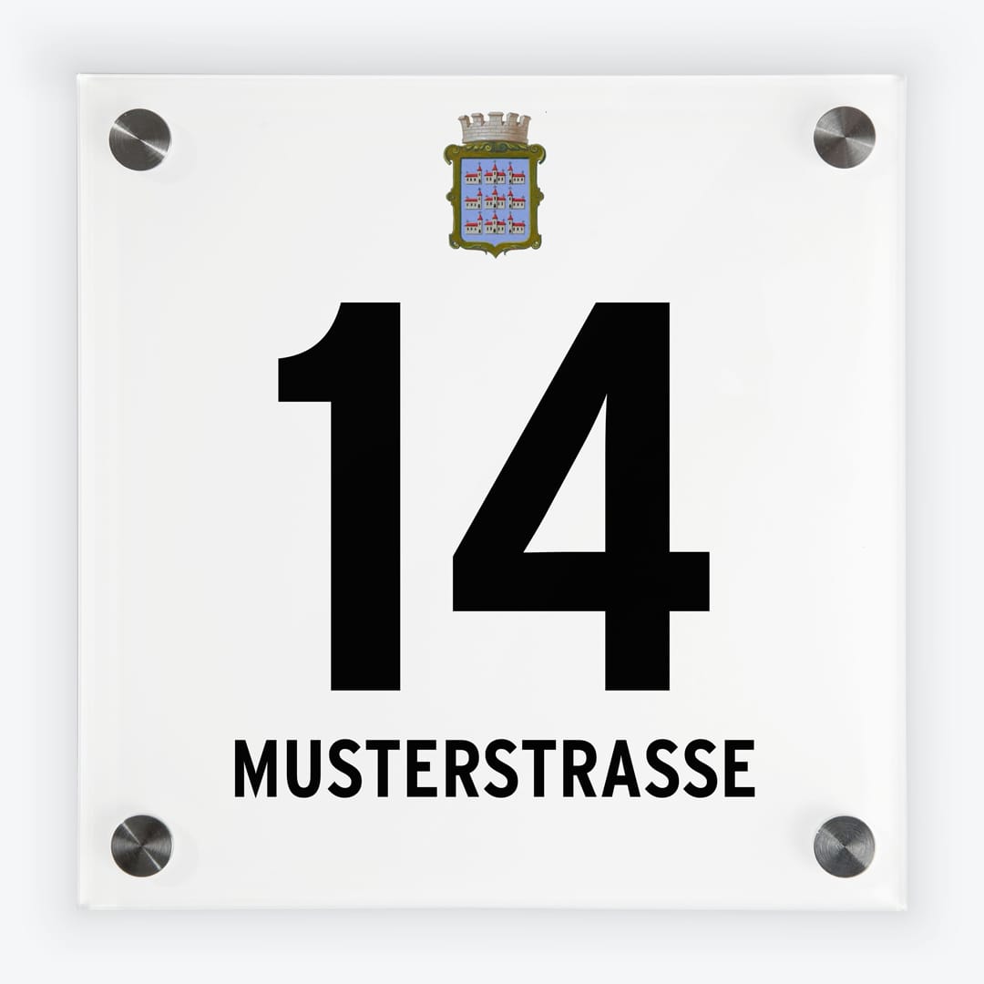 Haustürschilder im Gemeindedesign von 2620 Neunkirchen