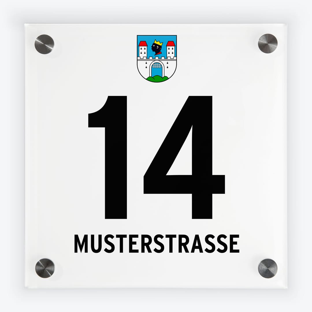 Haustürschilder im Gemeindedesign von 3340 Waidhofen an der Ybbs