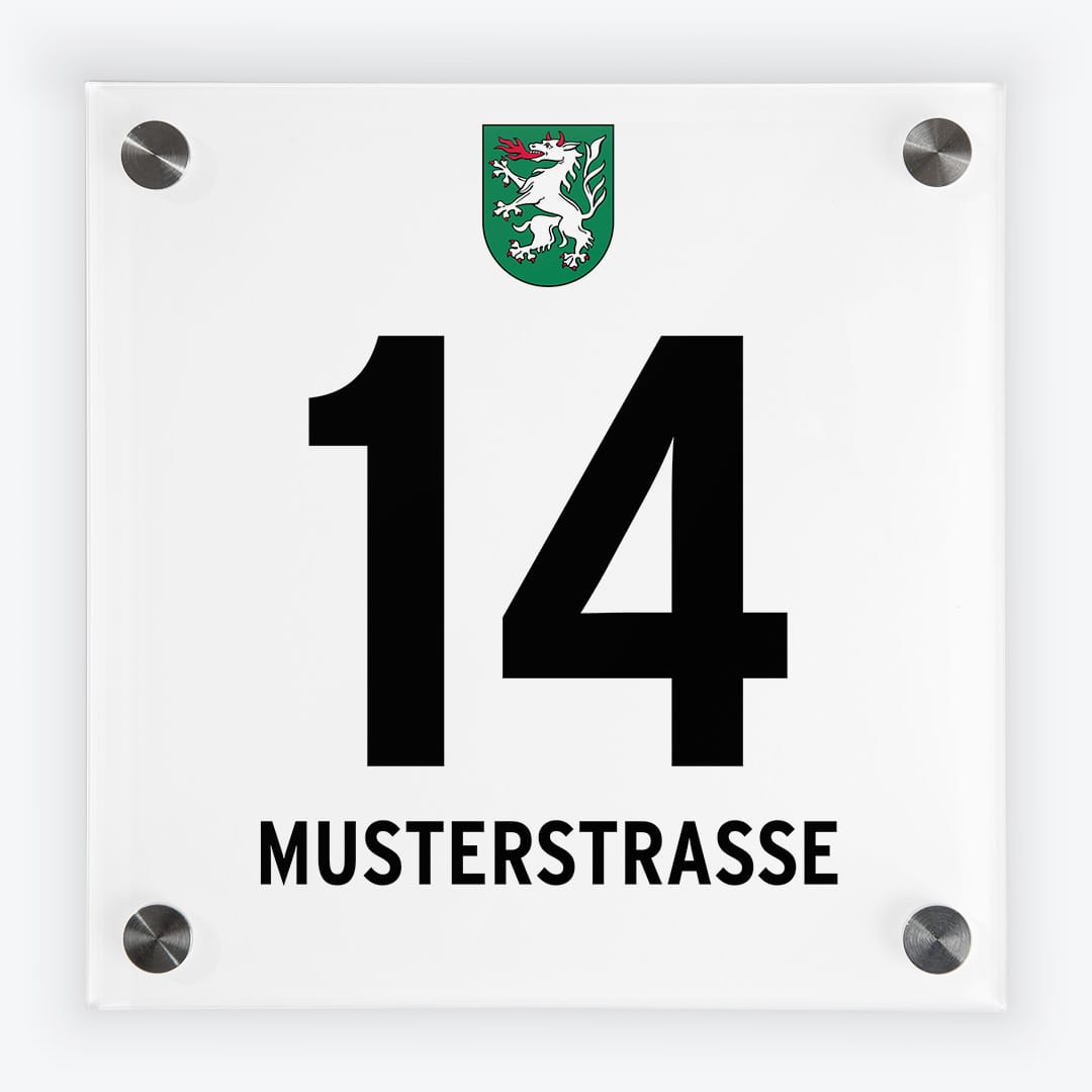Haustürschilder im Gemeindedesign von 4400 Steyr