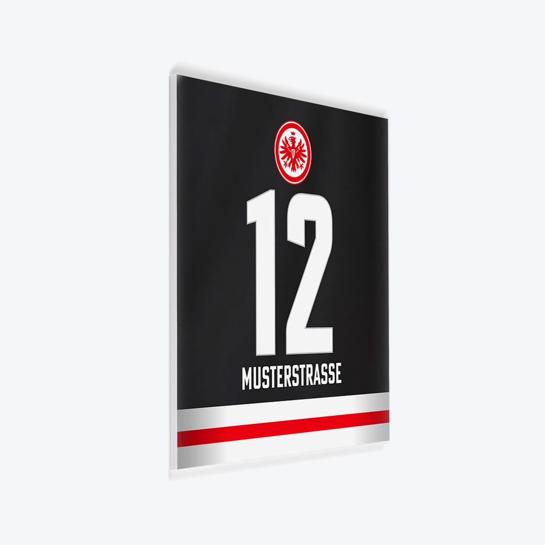 Türschild Eintracht Frankfurt - Auswärtstrikot 2023/2024 - SGE Wappen als PVC-Schild