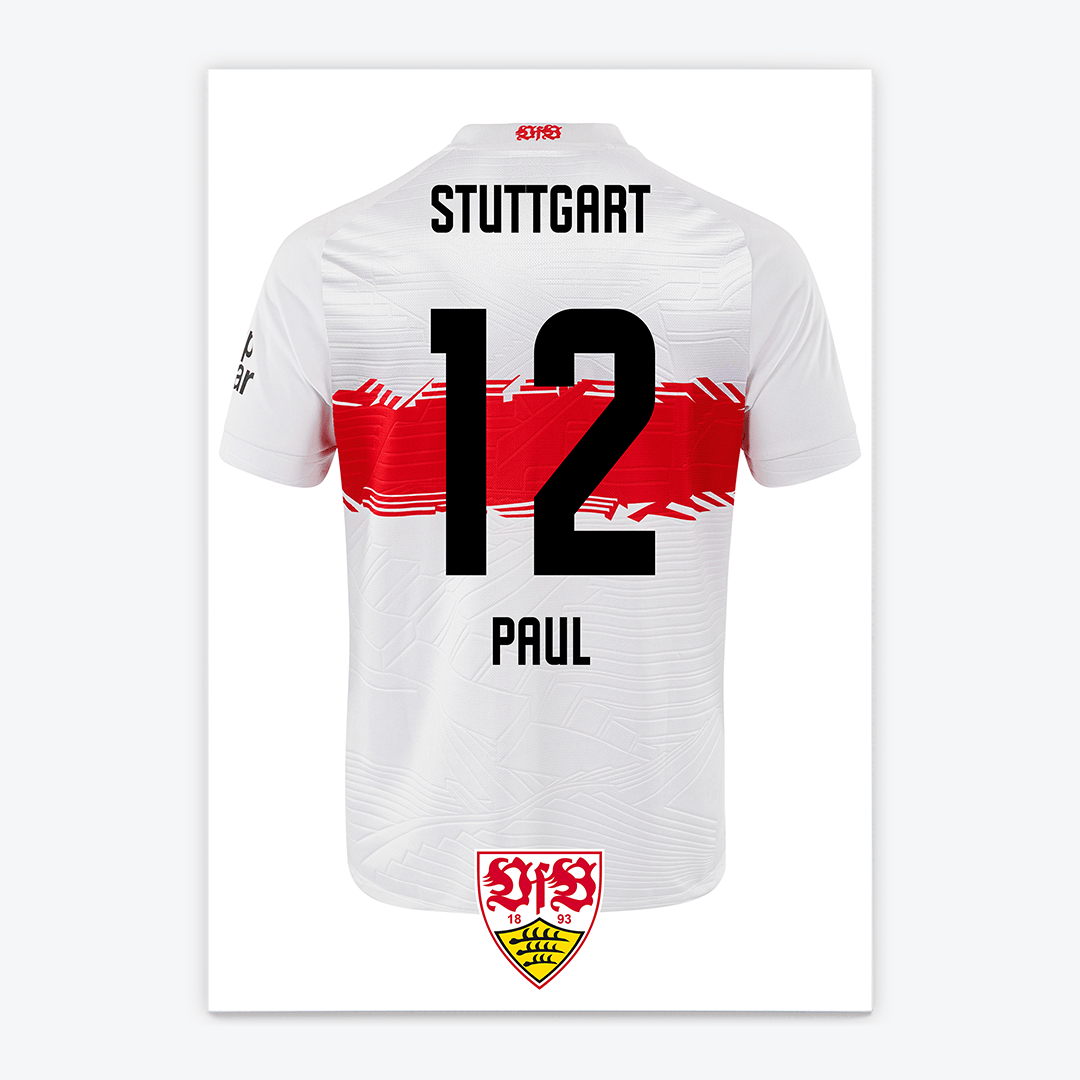 Fussball Türschild VfB Stuttgart - Heimtrikot 2025/2026