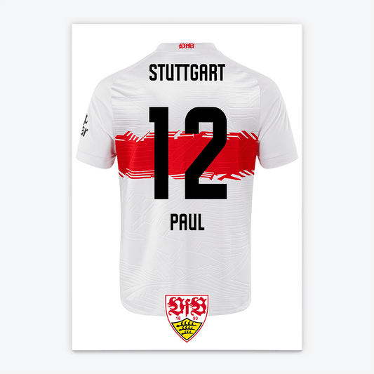 Fussball Türschild VfB Stuttgart - Heimtrikot 2025/2026