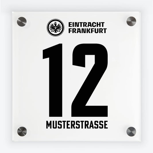 Türschild Eintracht Frankfurt - Heimtrikot-Design 2022/2023 - SGE Wappen & Schriftzug