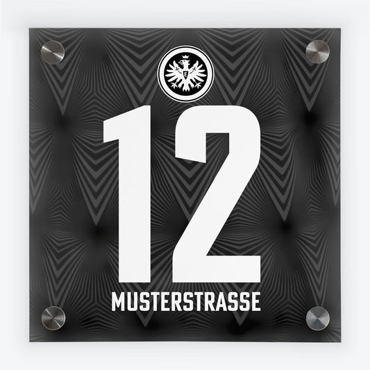 Türschild Eintracht Frankfurt - Auswärtstrikot-Design 2022/2023 - SGE Wappen