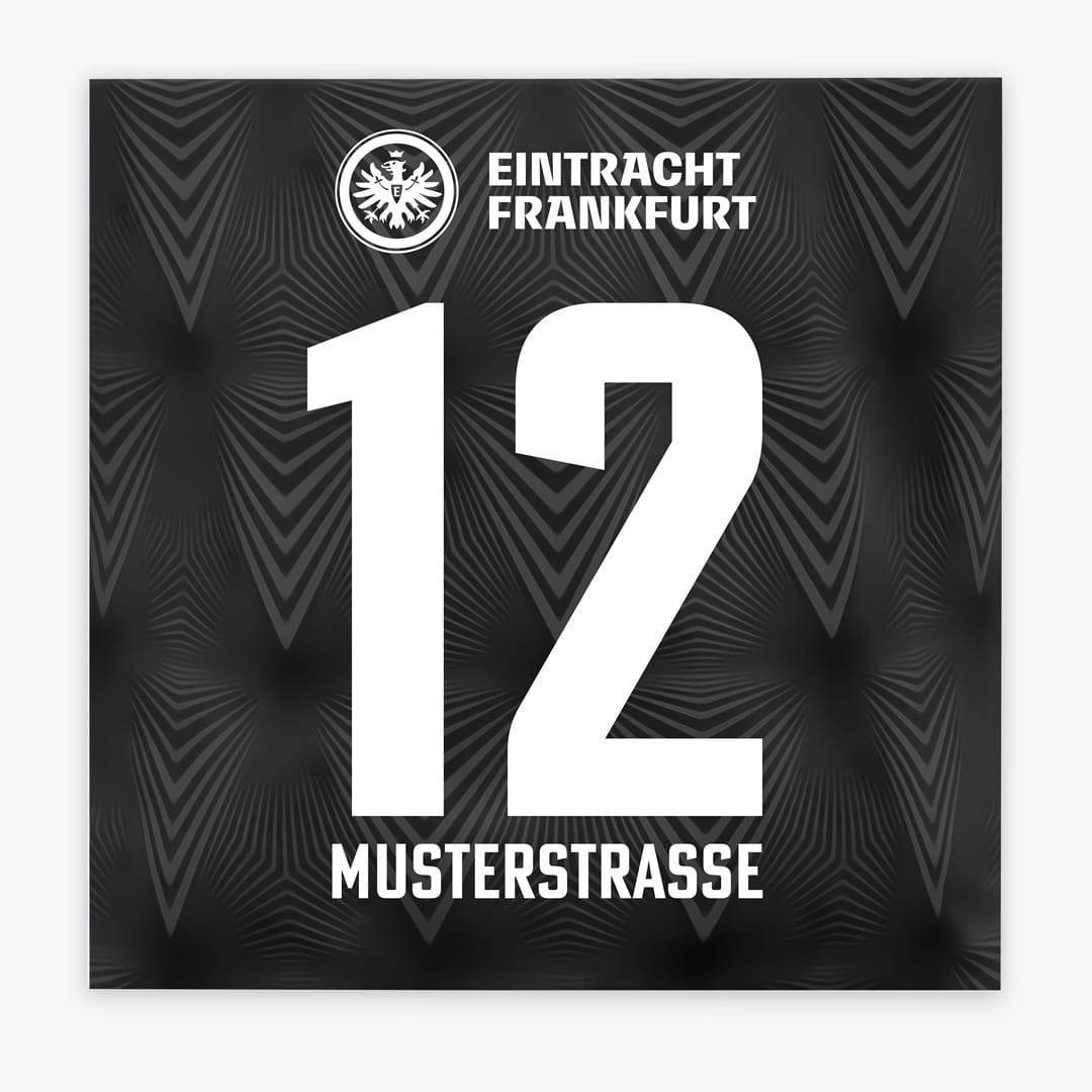 Türschild Eintracht Frankfurt - Auswärtstrikot-Design 2022/2023 - SGE Wappen & Schriftzug