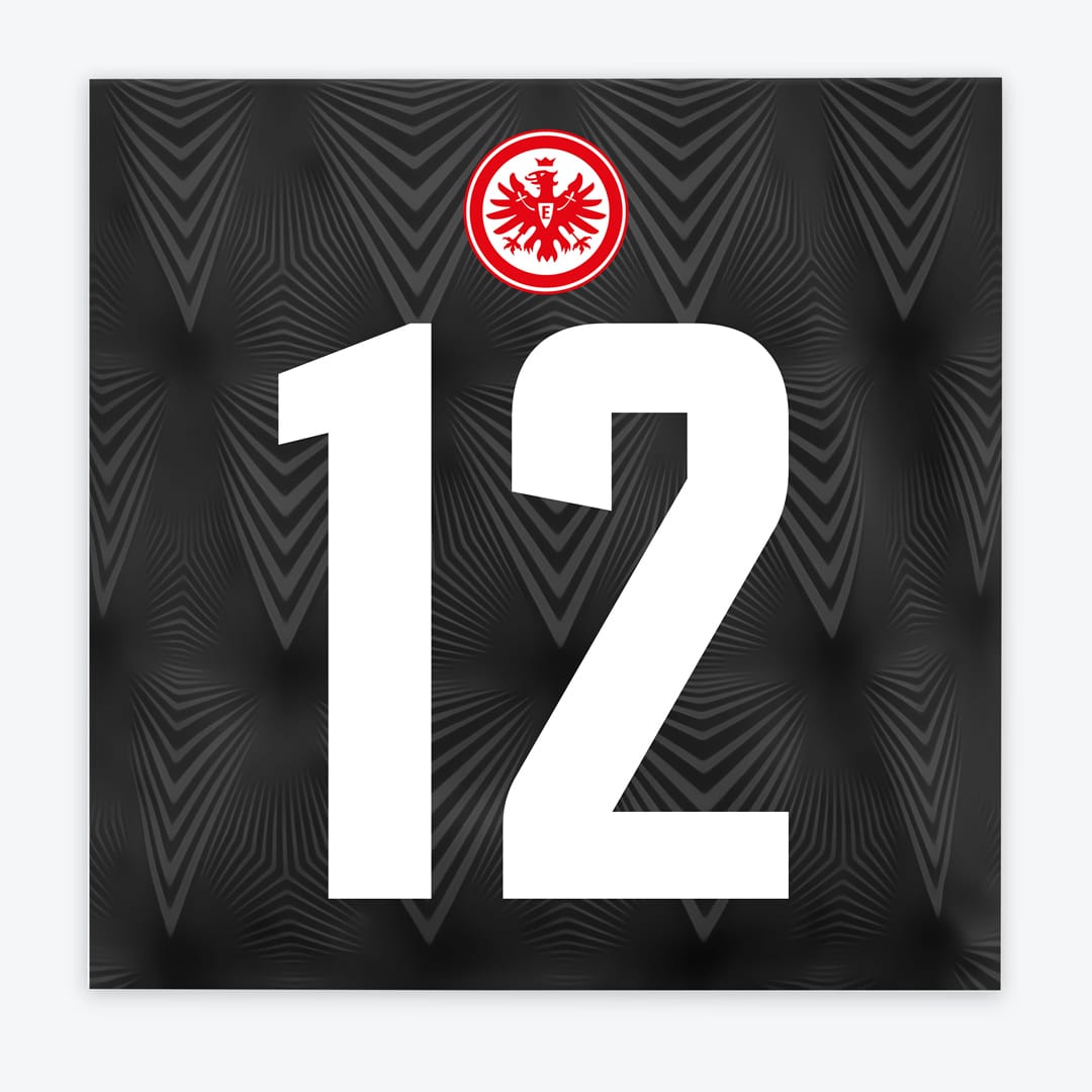 Türschild Eintracht Frankfurt - Auswärtstrikot-Design 2022/2023 - SGE Wappen rot