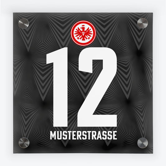 Türschild Eintracht Frankfurt - Auswärtstrikot-Design 2022/2023 - SGE Wappen rot